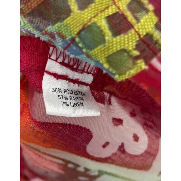 Toni Morgan Sheer Button Front Art To Wear Lightweight Top Size Medium - Picture 6 of 10